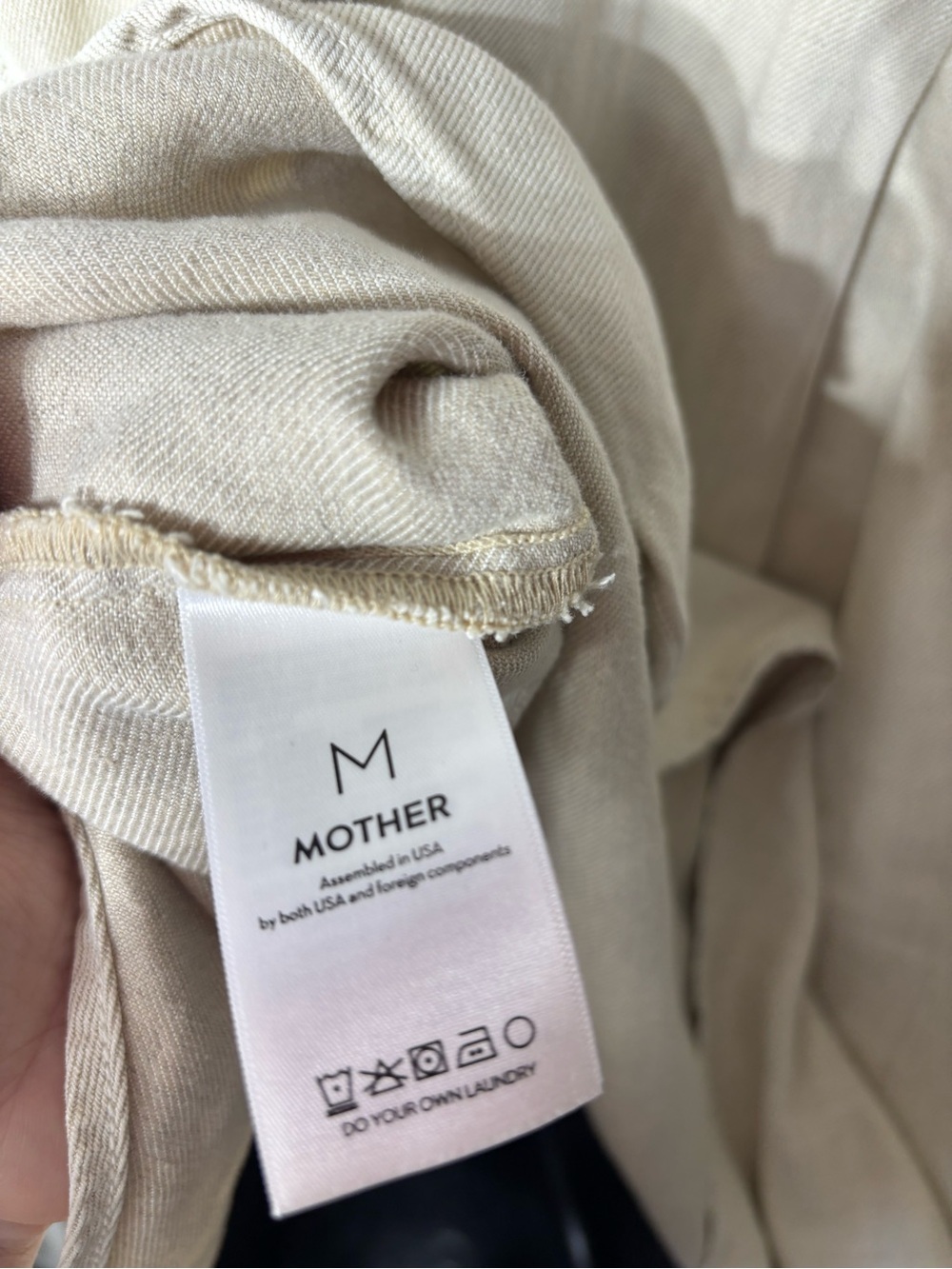 Mother the piece of work shirt women’s medium white smoke button down - Picture 7 of 10
